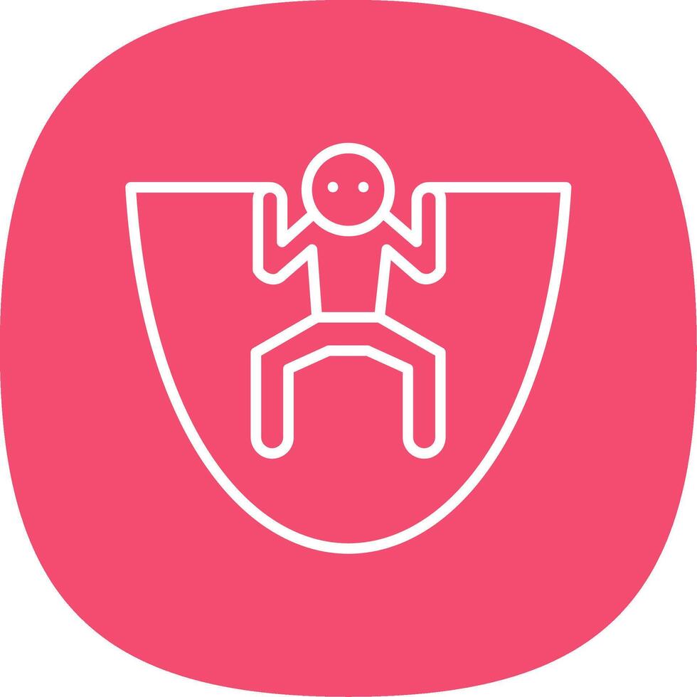 Skipping Line Curve Icon Design vector