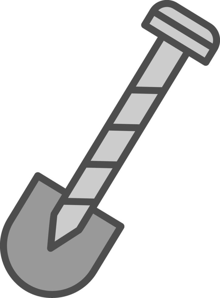 Shovel Line Filled Greyscale Icon Design vector