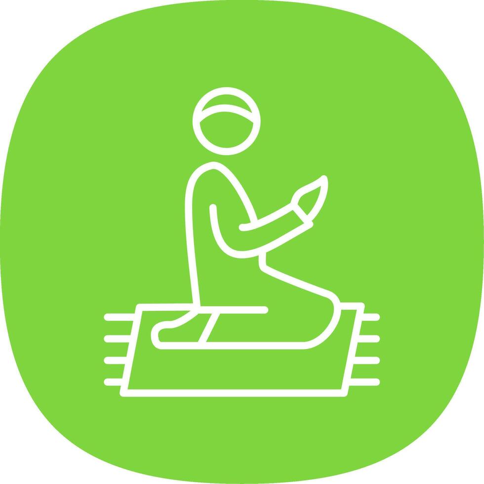 Prayer Line Curve Icon Design vector