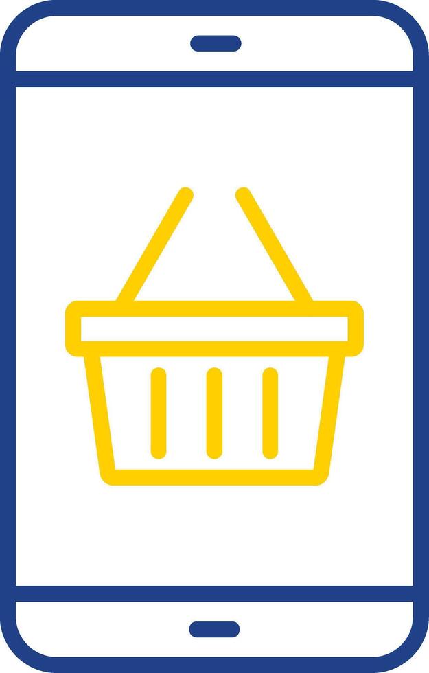 Shopping Application Line Two Colour Icon Design vector