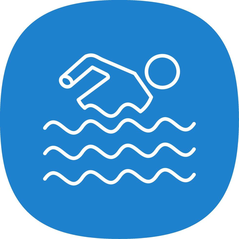 Swimming Line Curve Icon Design vector