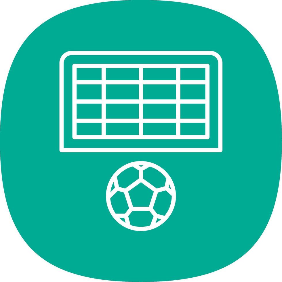 Football Goal Line Curve Icon Design vector