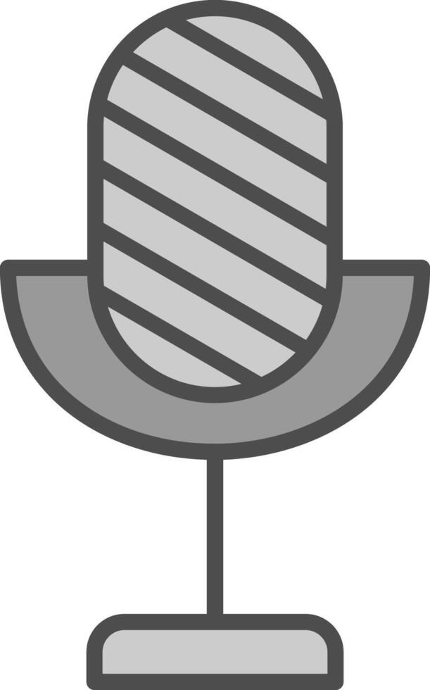 Voice Recorder Line Filled Greyscale Icon Design vector