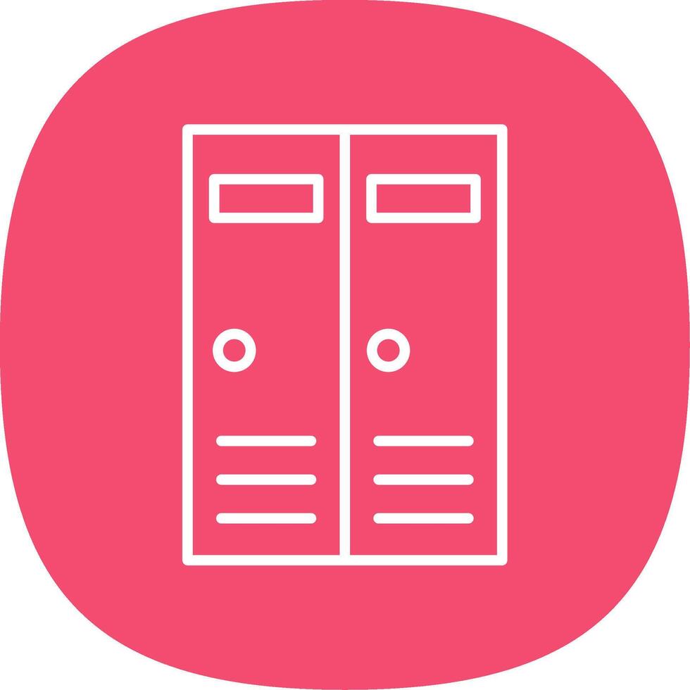 Lockers Line Curve Icon Design vector