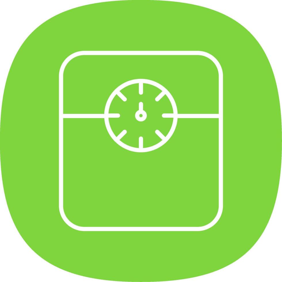 Weight Scale Line Curve Icon Design vector