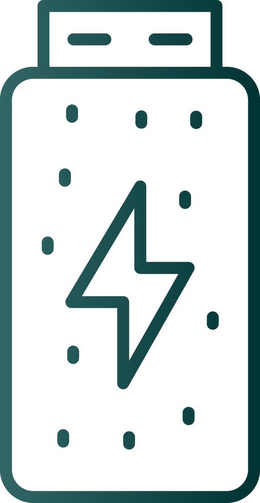 Battery Status Line Gradient Icon vector