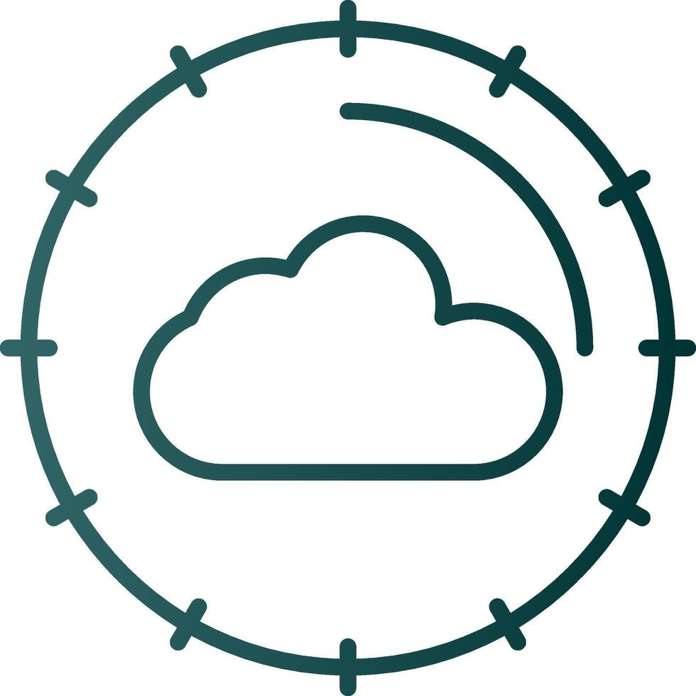 Cloud Computing Line Gradient Icon vector