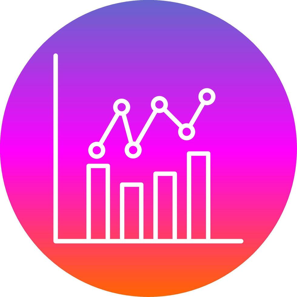 Graphs Line Gradient Circle Icon vector