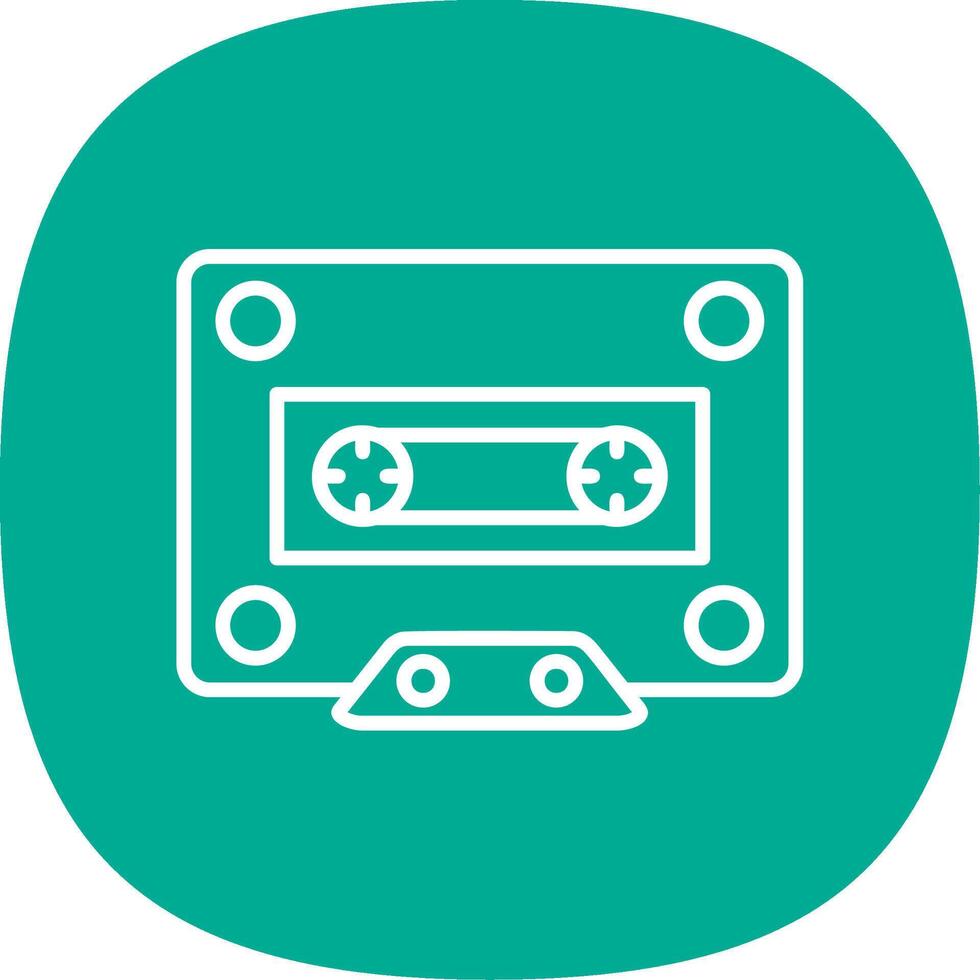 Cassette Line Curve Icon Design vector