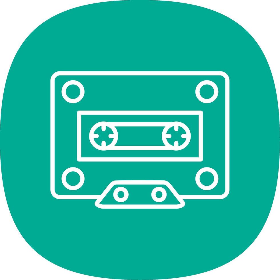 Cassette Line Curve Icon Design vector