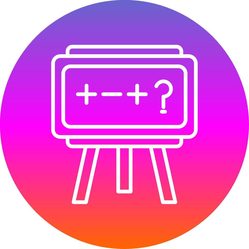 Theory Line Gradient Circle Icon vector