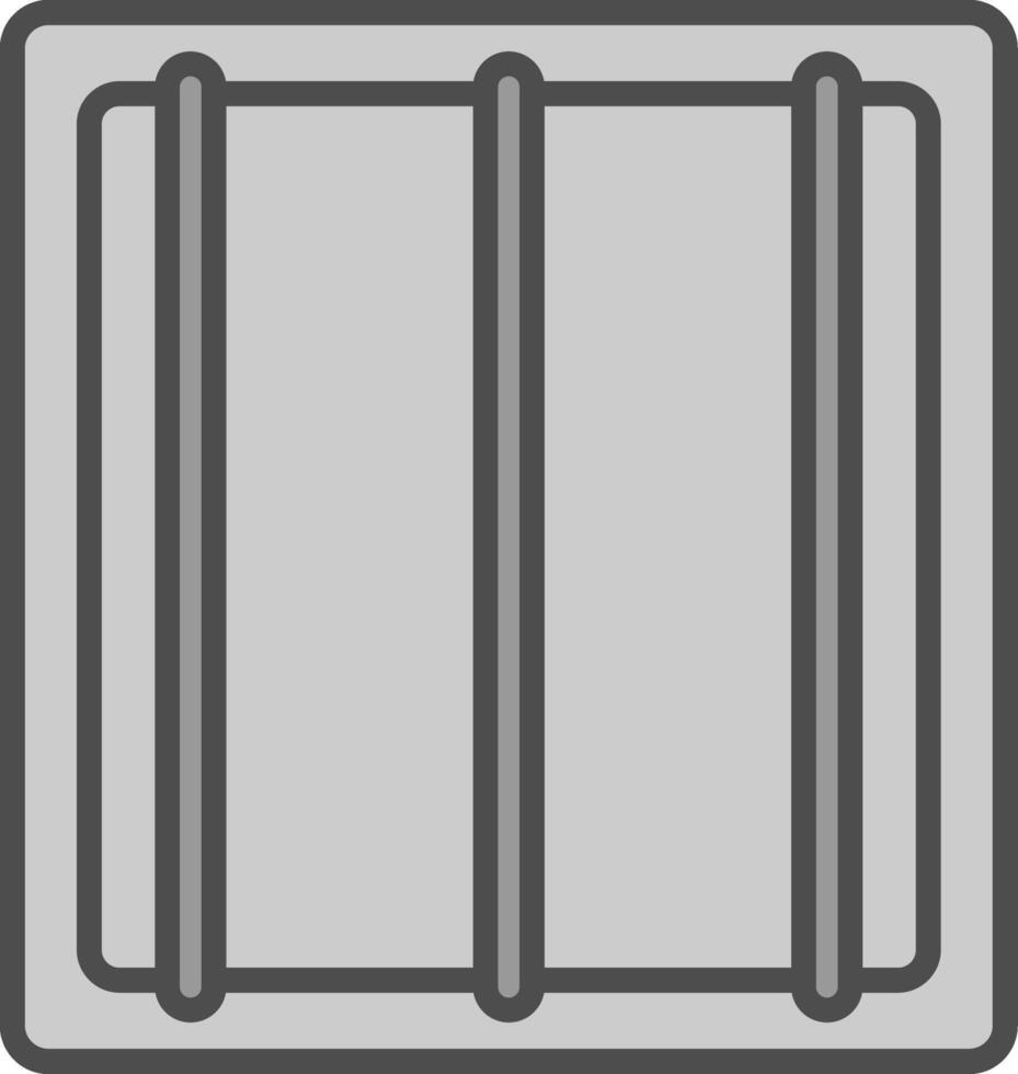 Jail Line Filled Greyscale Icon Design vector