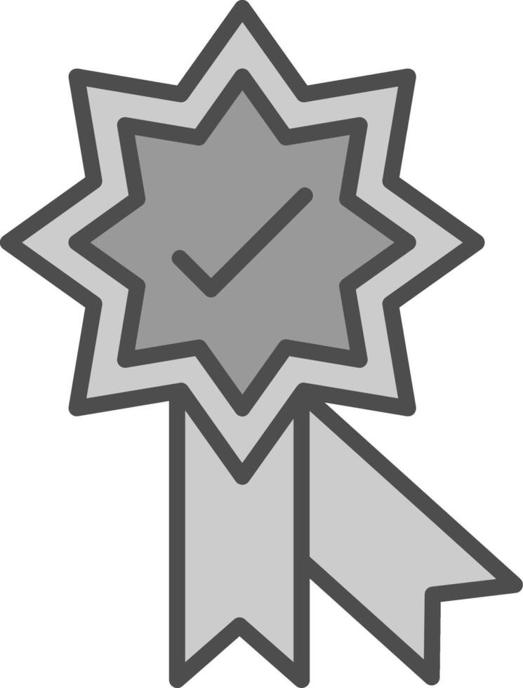 Badge Line Filled Greyscale Icon Design vector