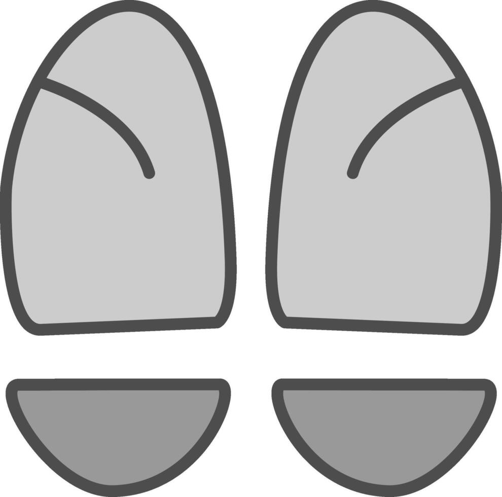 Footprint Line Filled Greyscale Icon Design vector