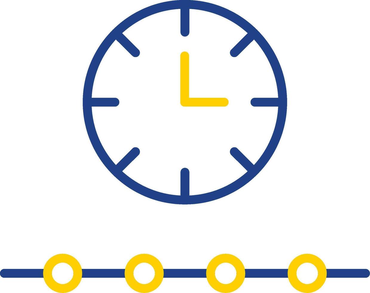 Free Time Line Two Colour Icon Design vector