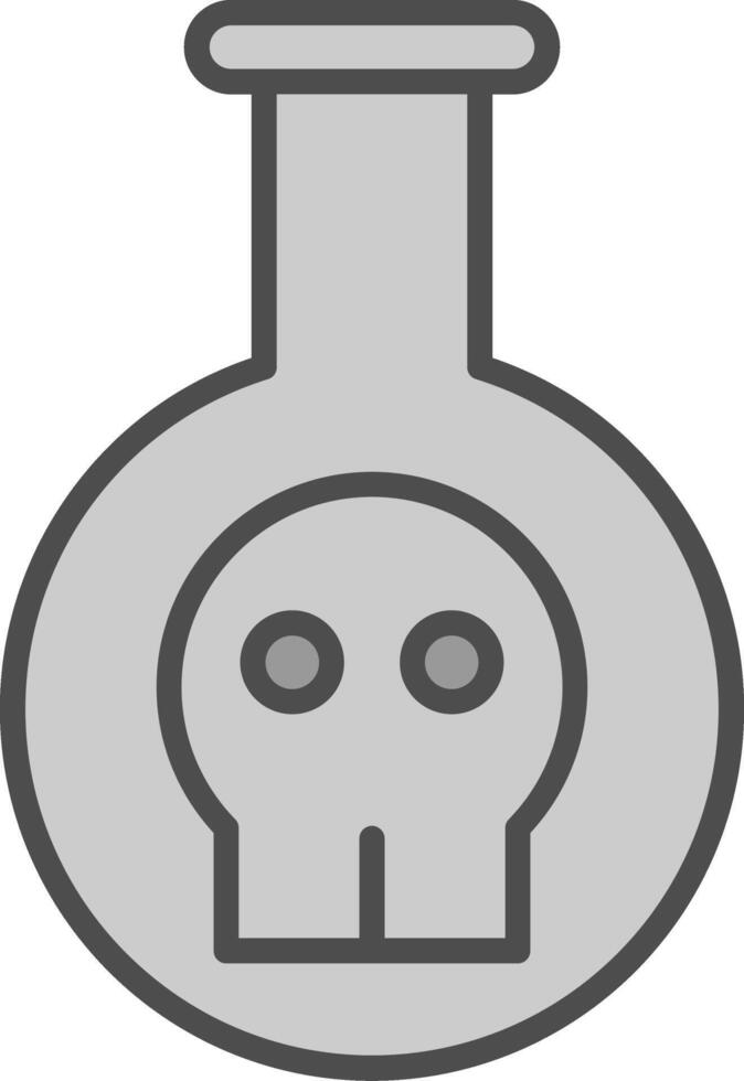 Poison Line Filled Greyscale Icon Design vector