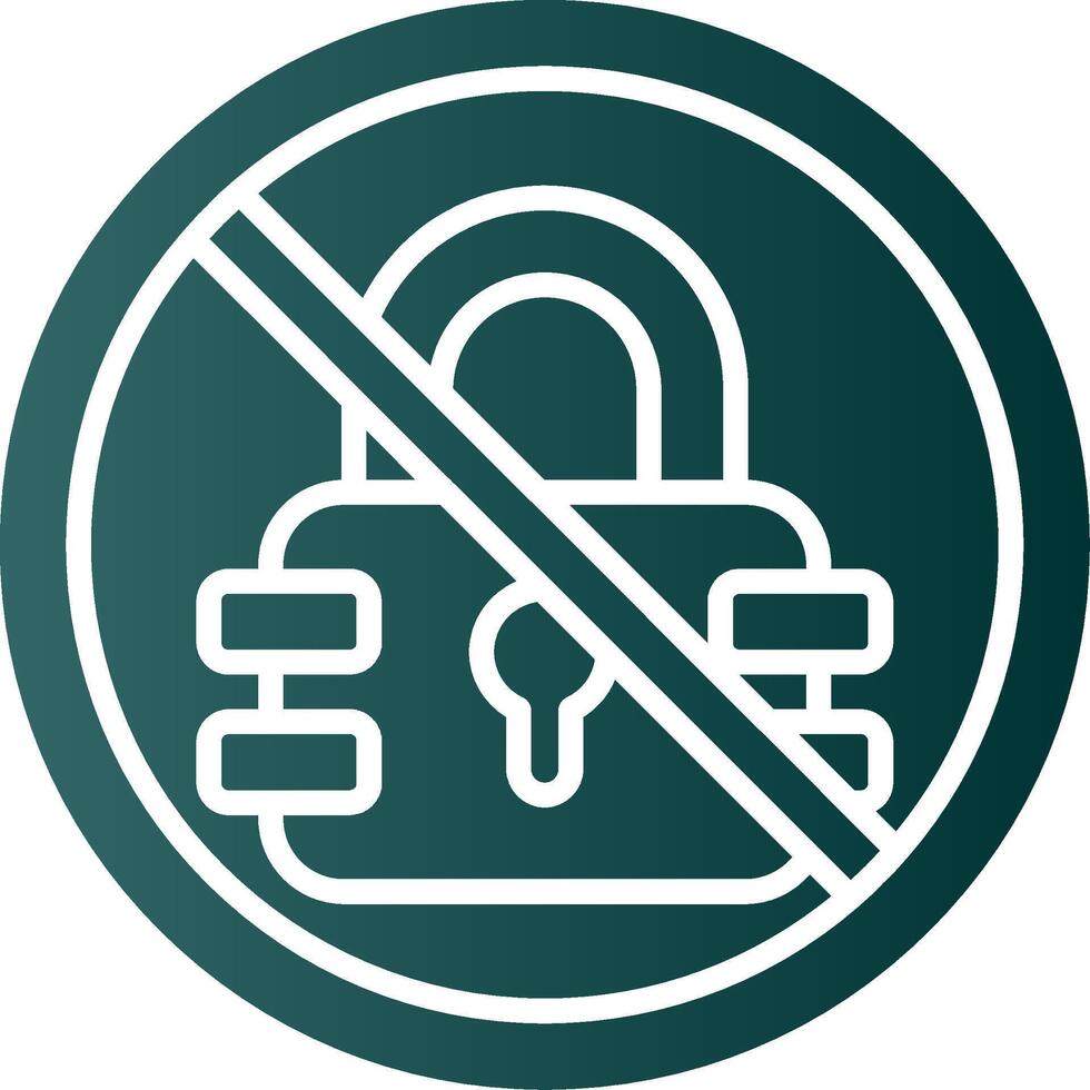 Prohibited Sign Glyph Gradient Icon vector