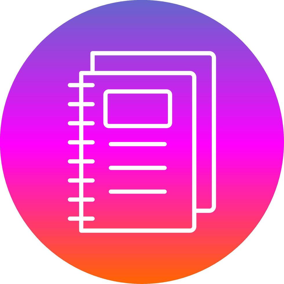 Notebook Line Gradient Circle Icon vector