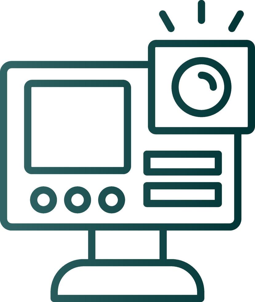Gopro Line Gradient Icon vector