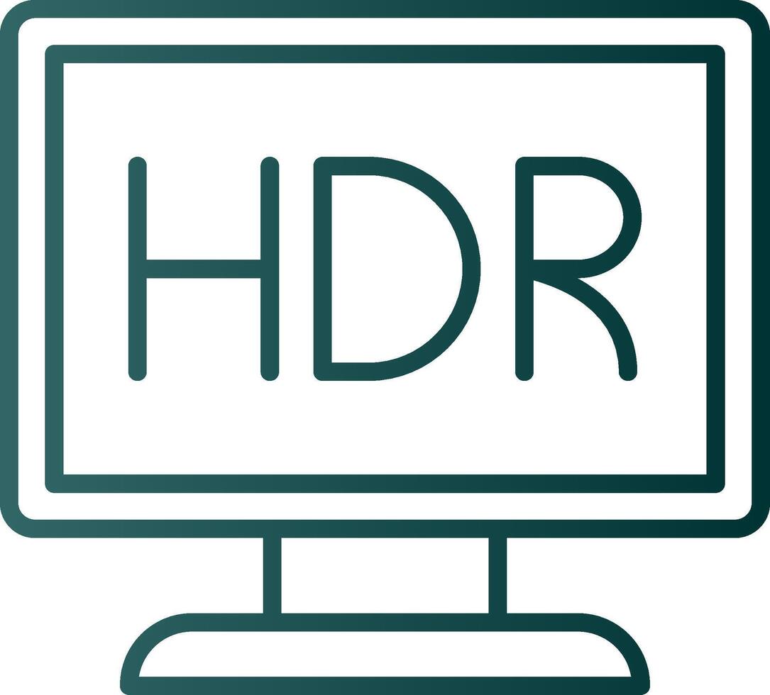 Monitor Line Gradient Icon vector