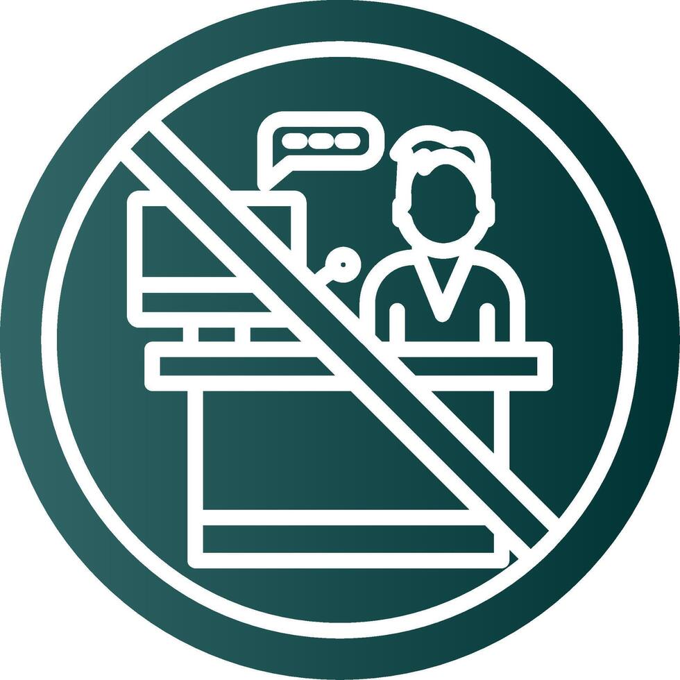 Prohibited Sign Glyph Gradient Icon vector