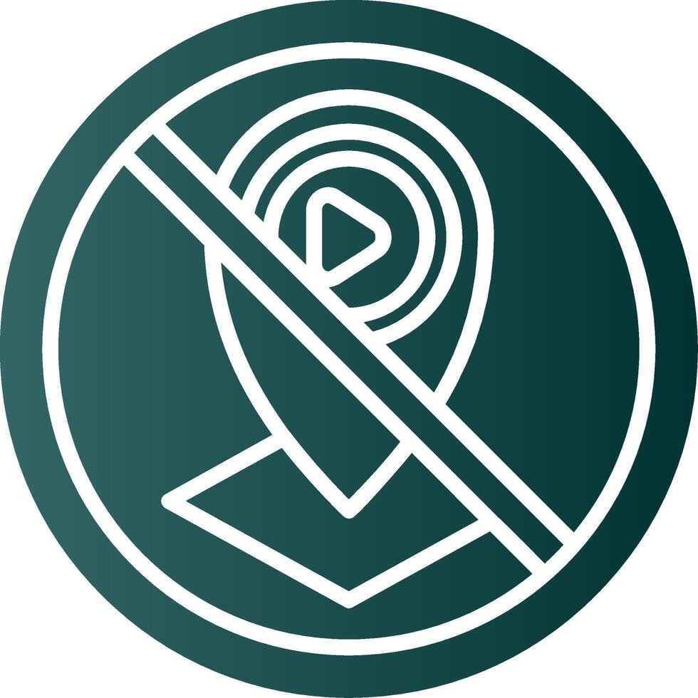 Prohibited Sign Glyph Gradient Icon vector