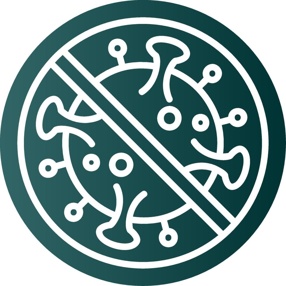 Prohibited Sign Glyph Gradient Icon vector