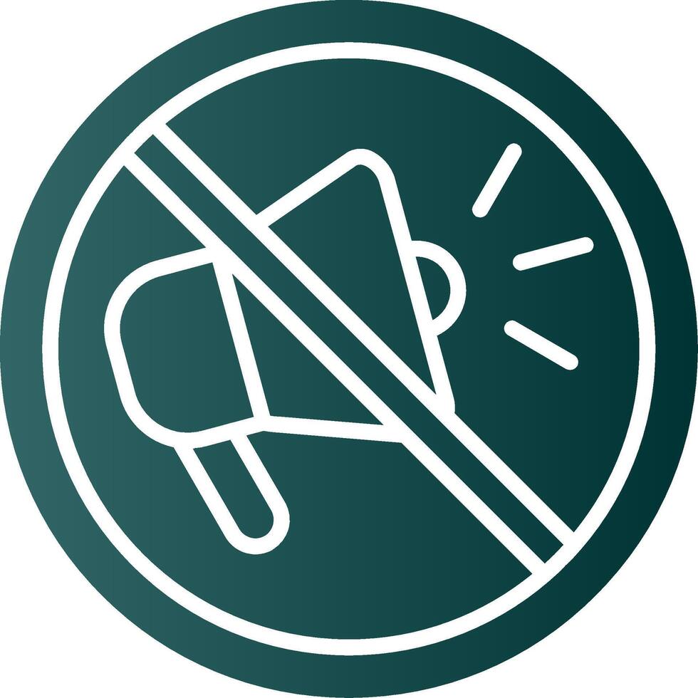 Prohibited Sign Glyph Gradient Icon vector