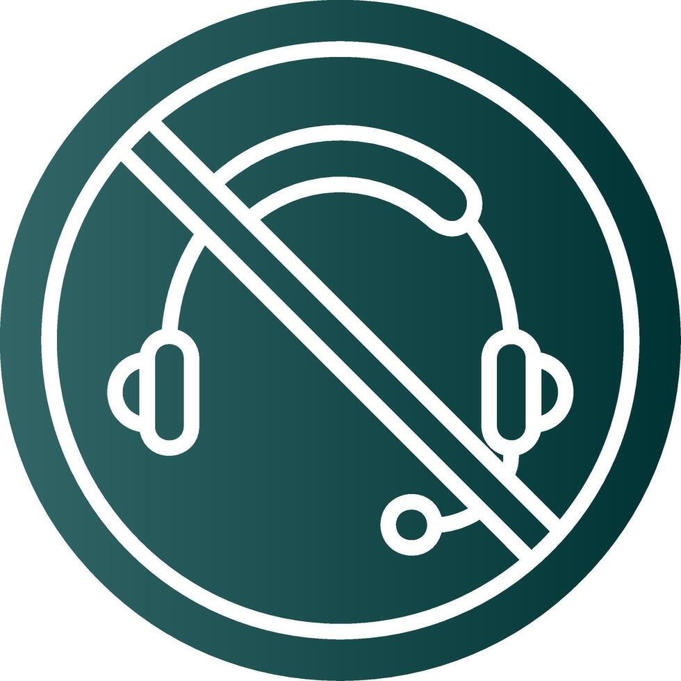 Prohibited Sign Glyph Gradient Icon vector