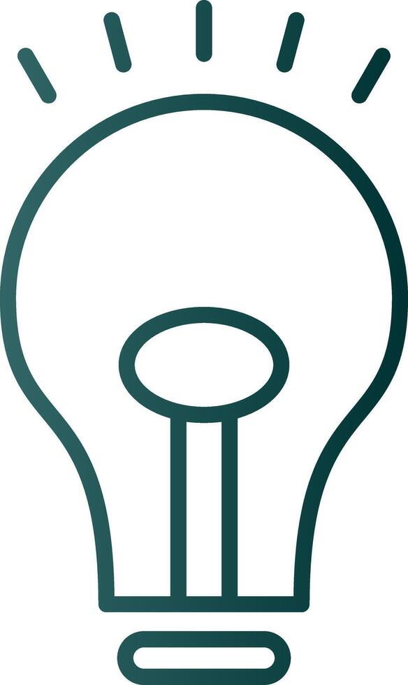 Bulb Line Gradient Icon vector