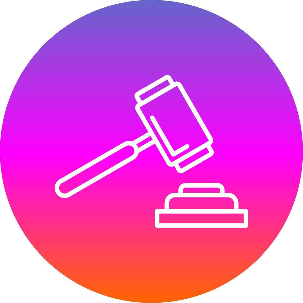Auction Line Gradient Circle Icon vector