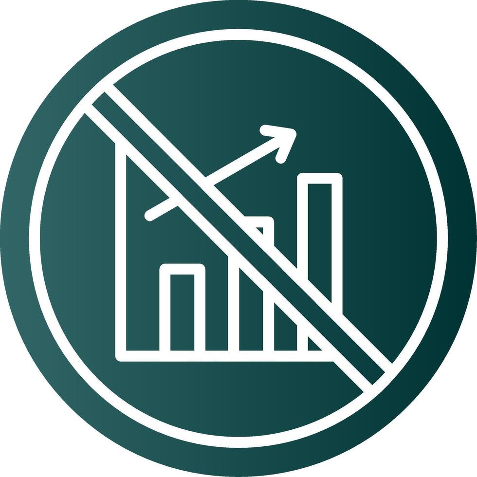 Prohibited Sign Glyph Gradient Icon vector