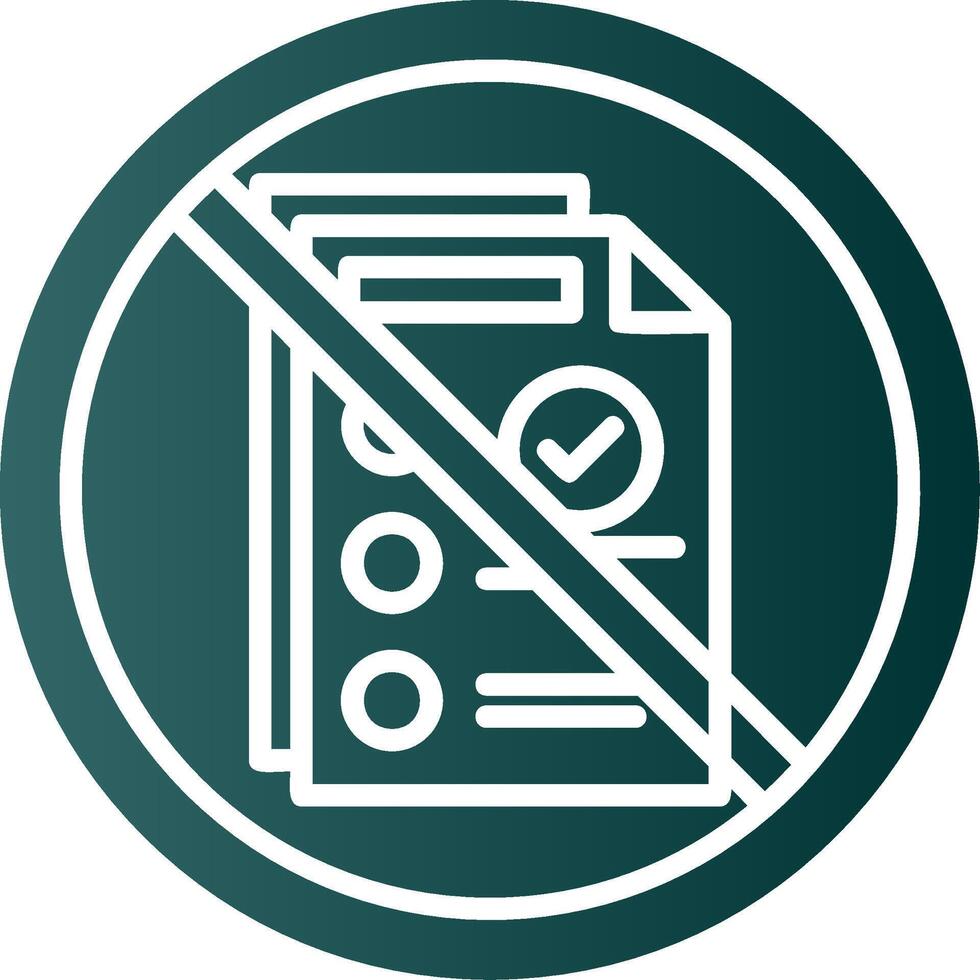 Prohibited Sign Glyph Gradient Icon vector