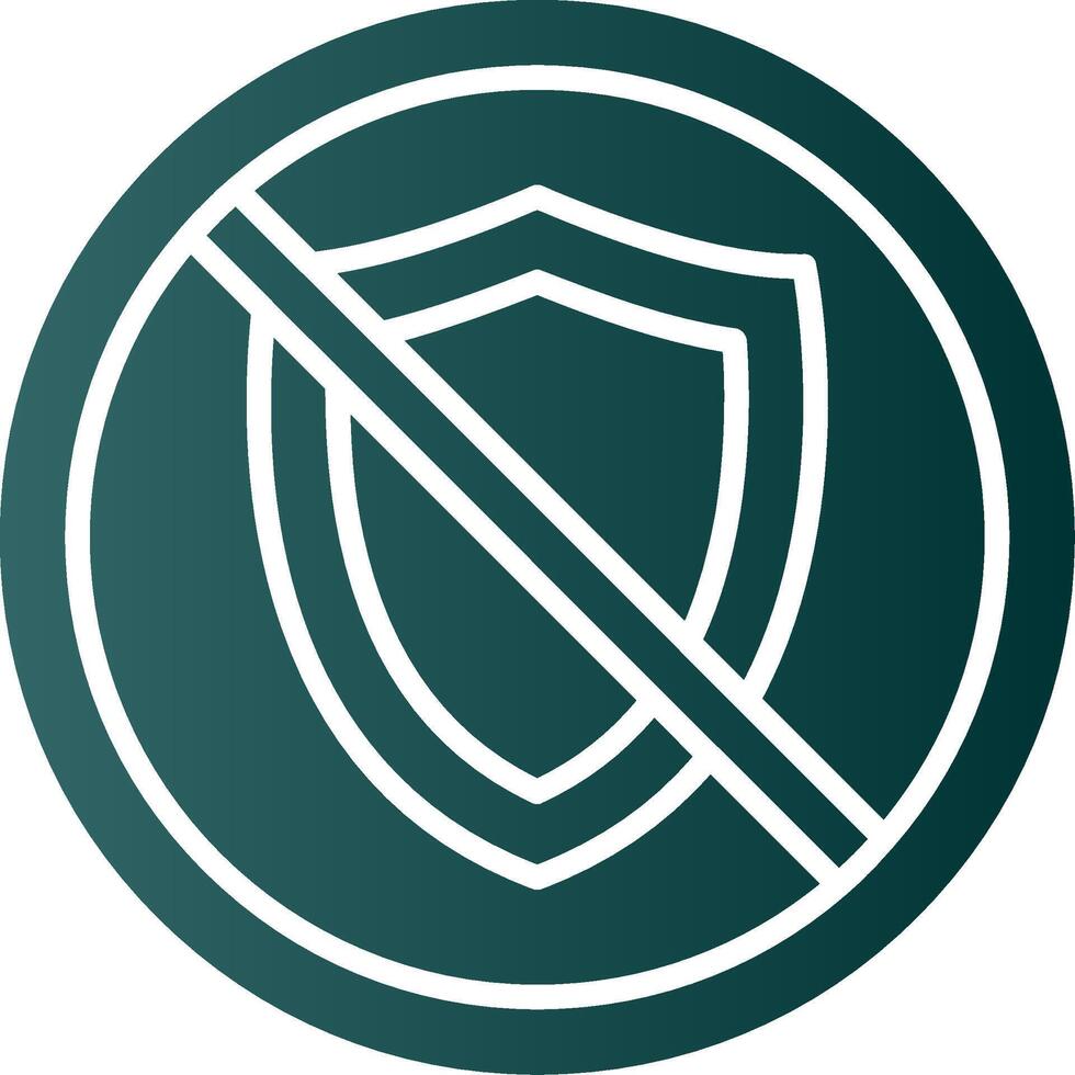 Prohibited Sign Glyph Gradient Icon vector