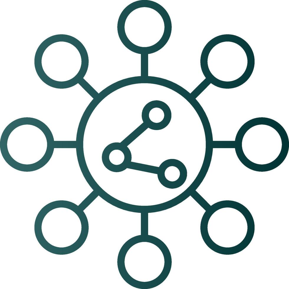 Share Line Gradient Icon vector