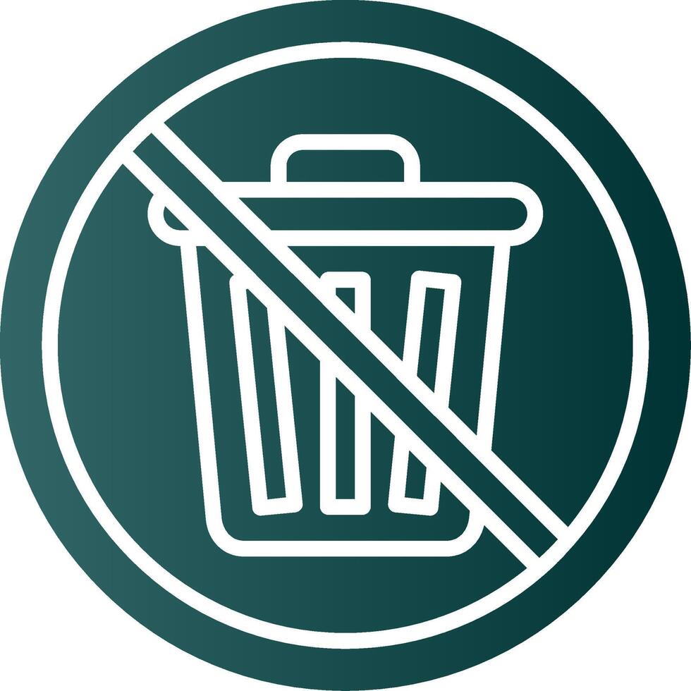 Prohibited Sign Glyph Gradient Icon vector