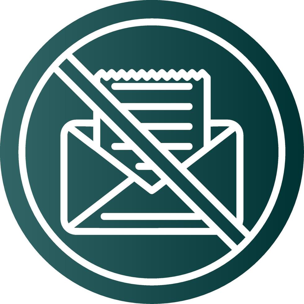 Prohibited Sign Glyph Gradient Icon vector