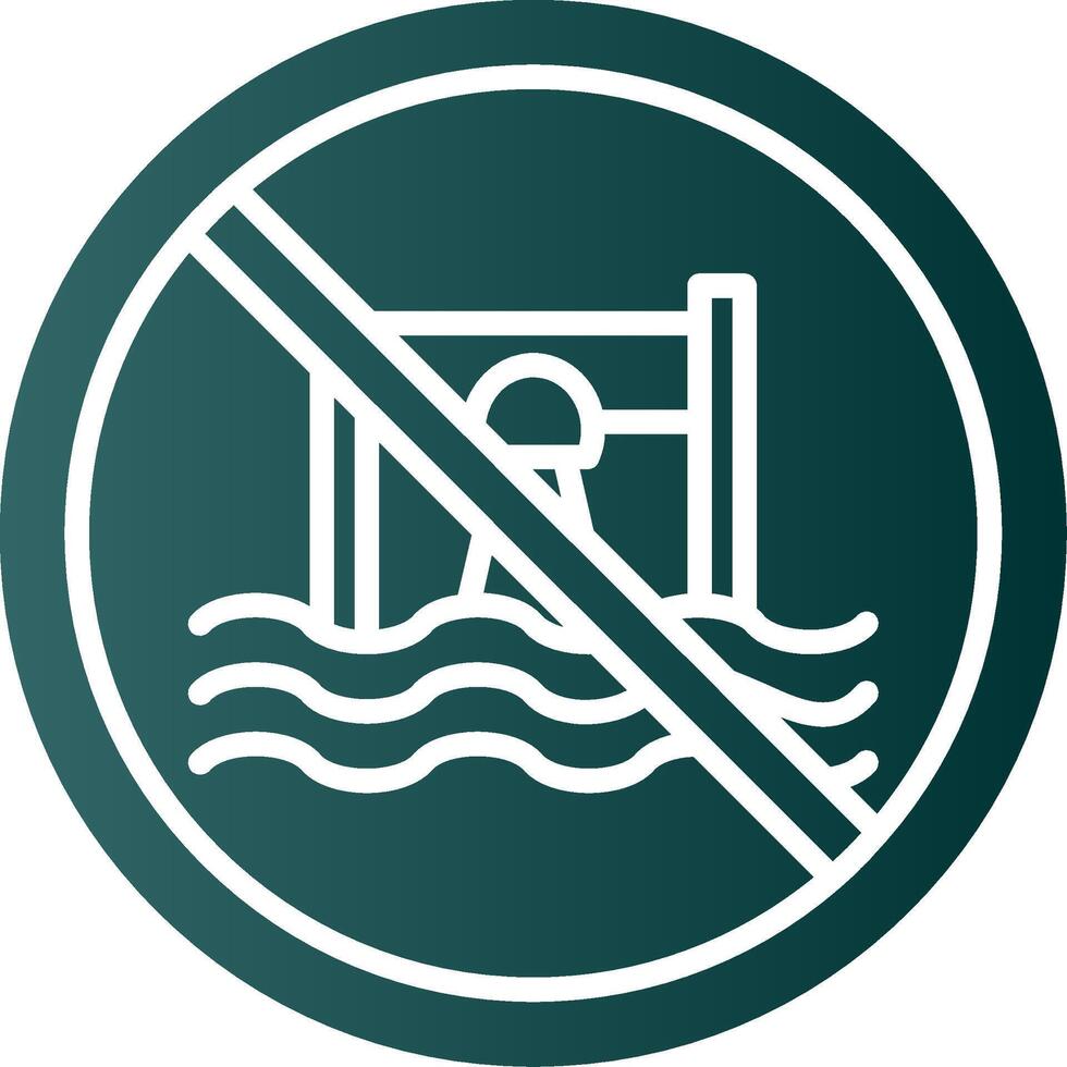 Prohibited Sign Glyph Gradient Icon vector