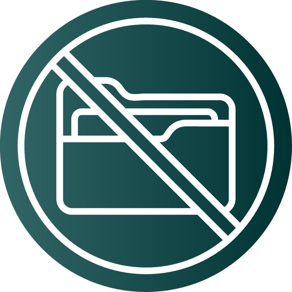 Prohibited Sign Glyph Gradient Icon vector