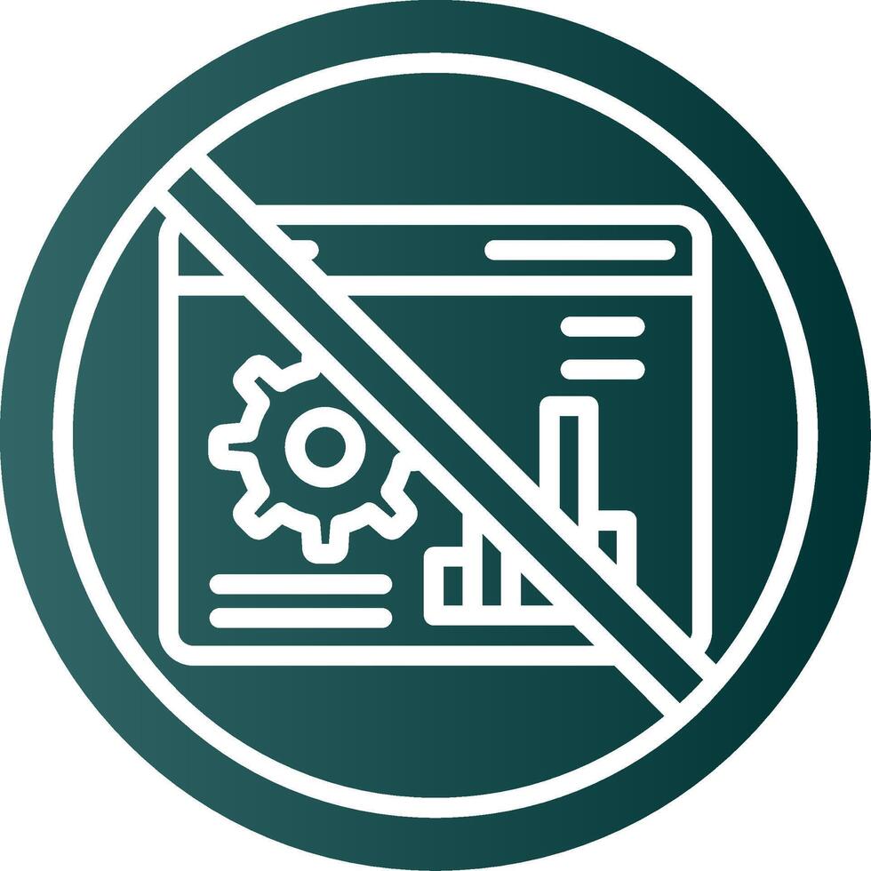 Prohibited Sign Glyph Gradient Icon vector