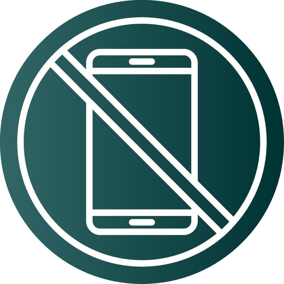 Prohibited Sign Glyph Gradient Icon vector