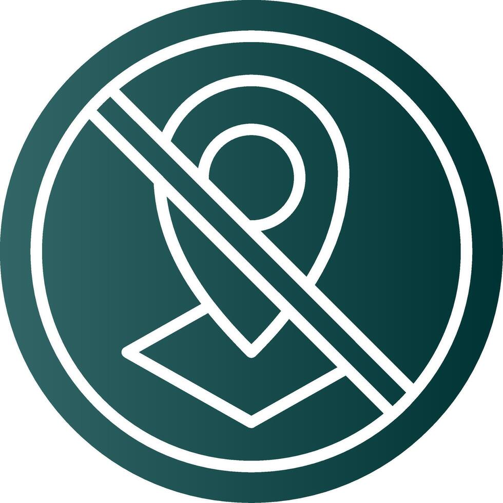 Prohibited Sign Glyph Gradient Icon vector