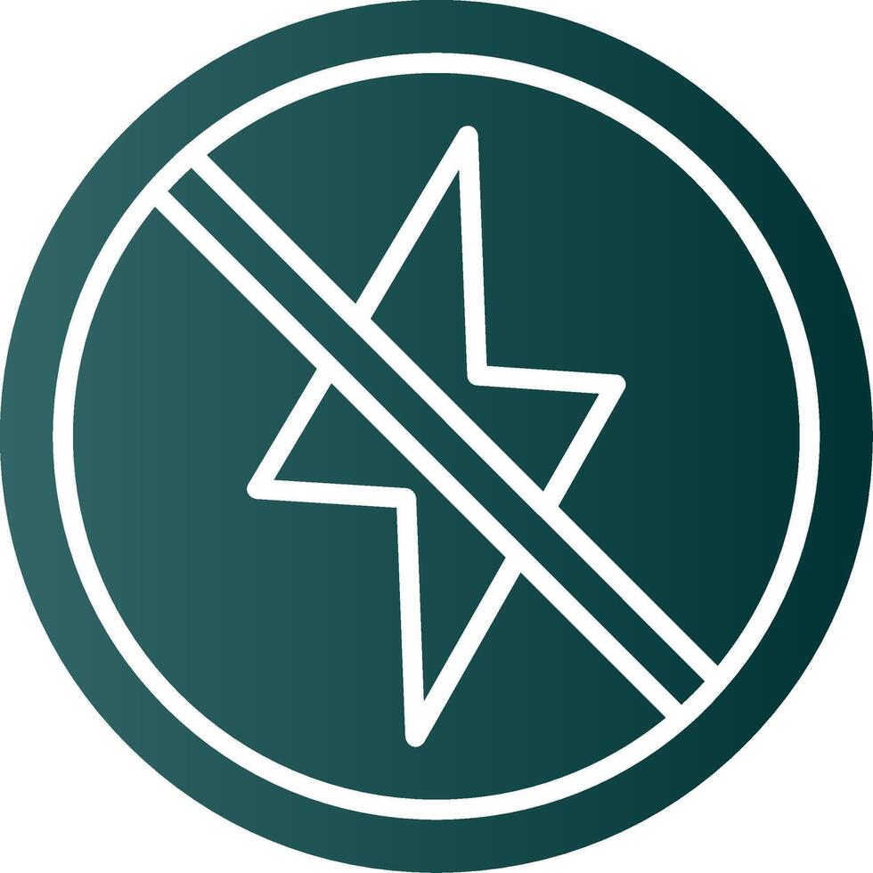 Prohibited Sign Glyph Gradient Icon vector