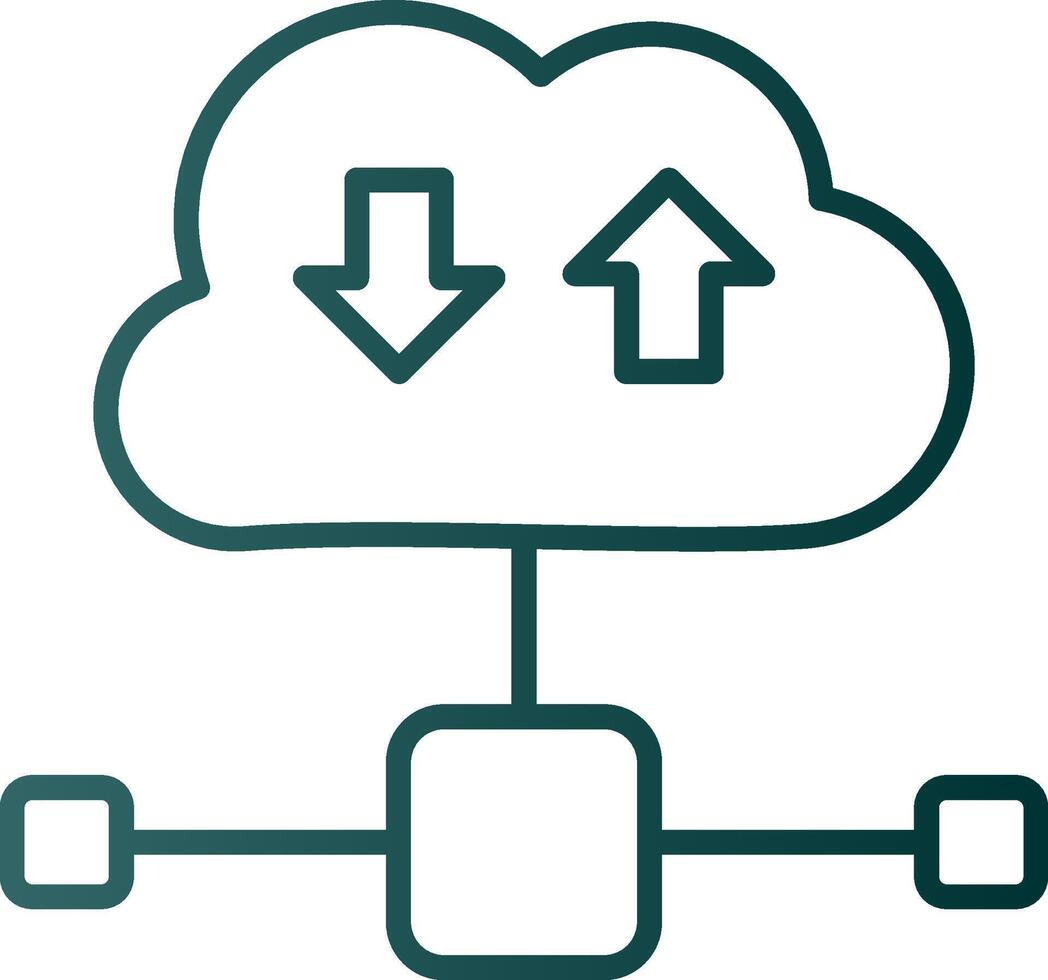 Cloud Line Gradient Icon vector