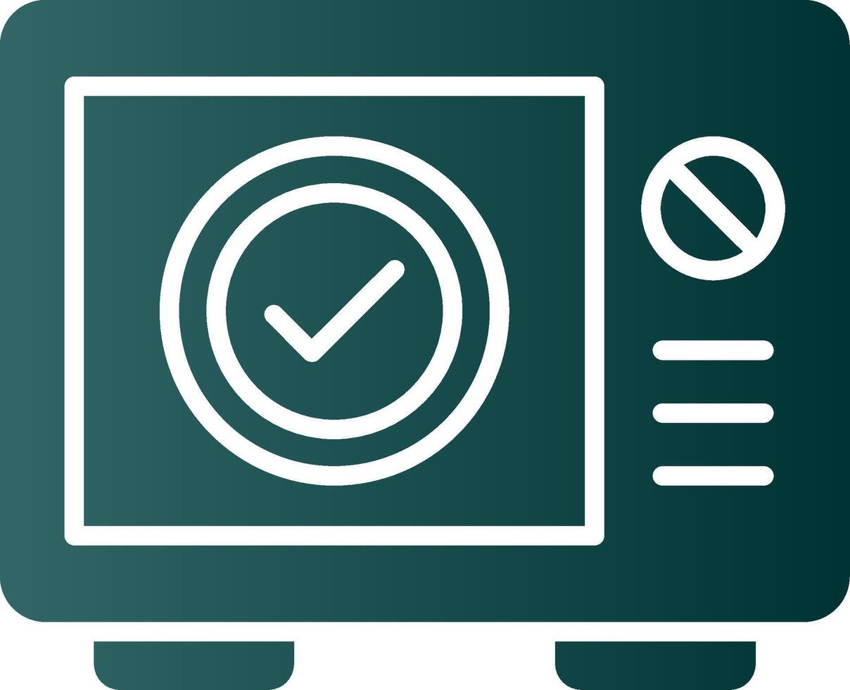 Microwave Glyph Gradient Icon vector