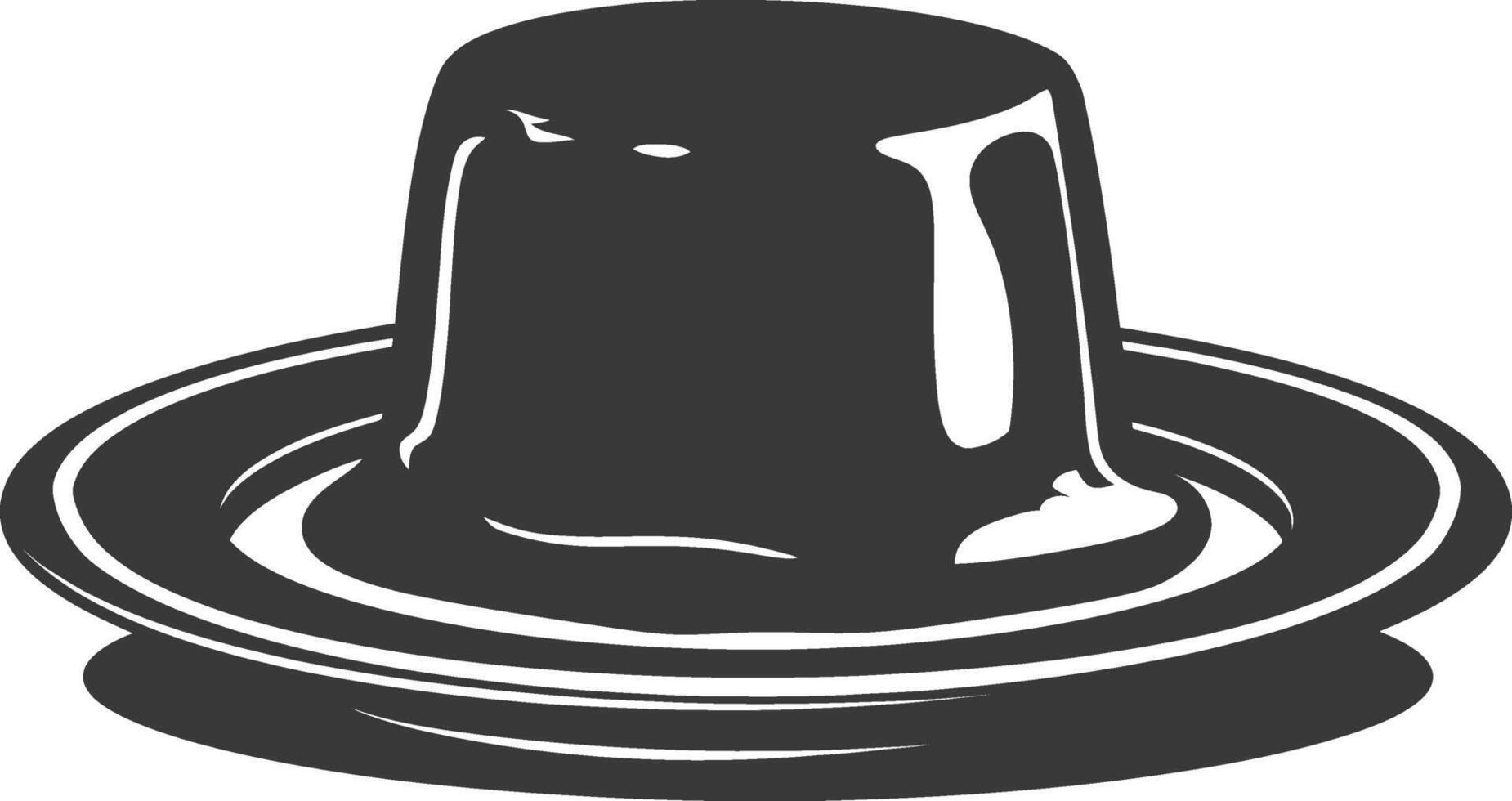 Silhouette pudding platter black color only full vector