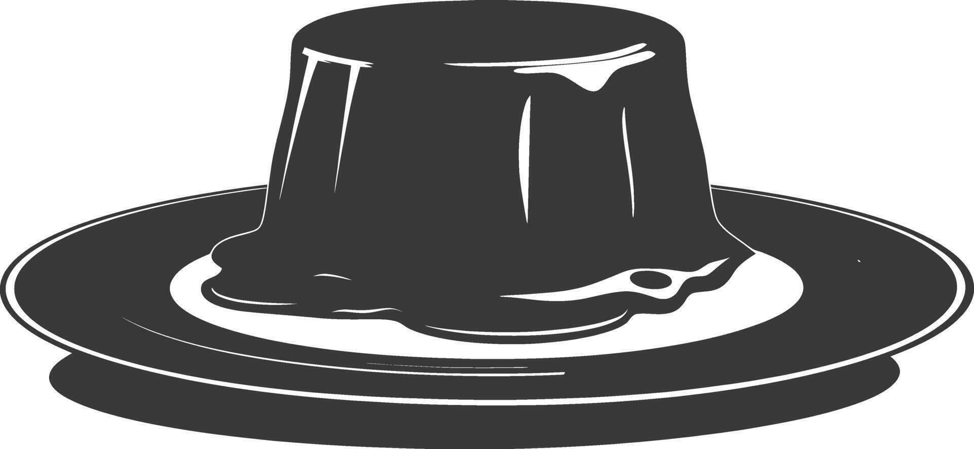 Silhouette pudding platter black color only full vector