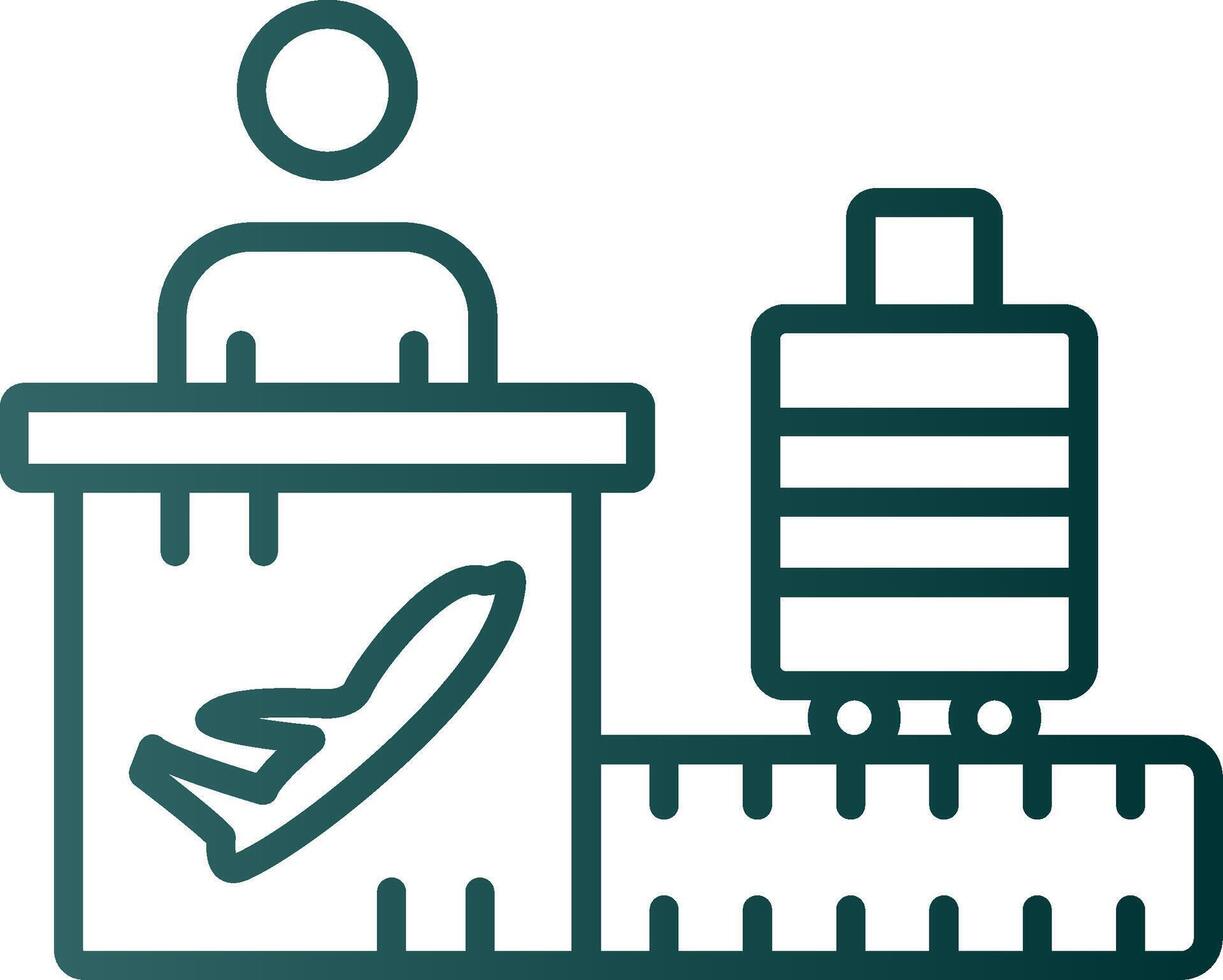 Airport Line Gradient Icon vector