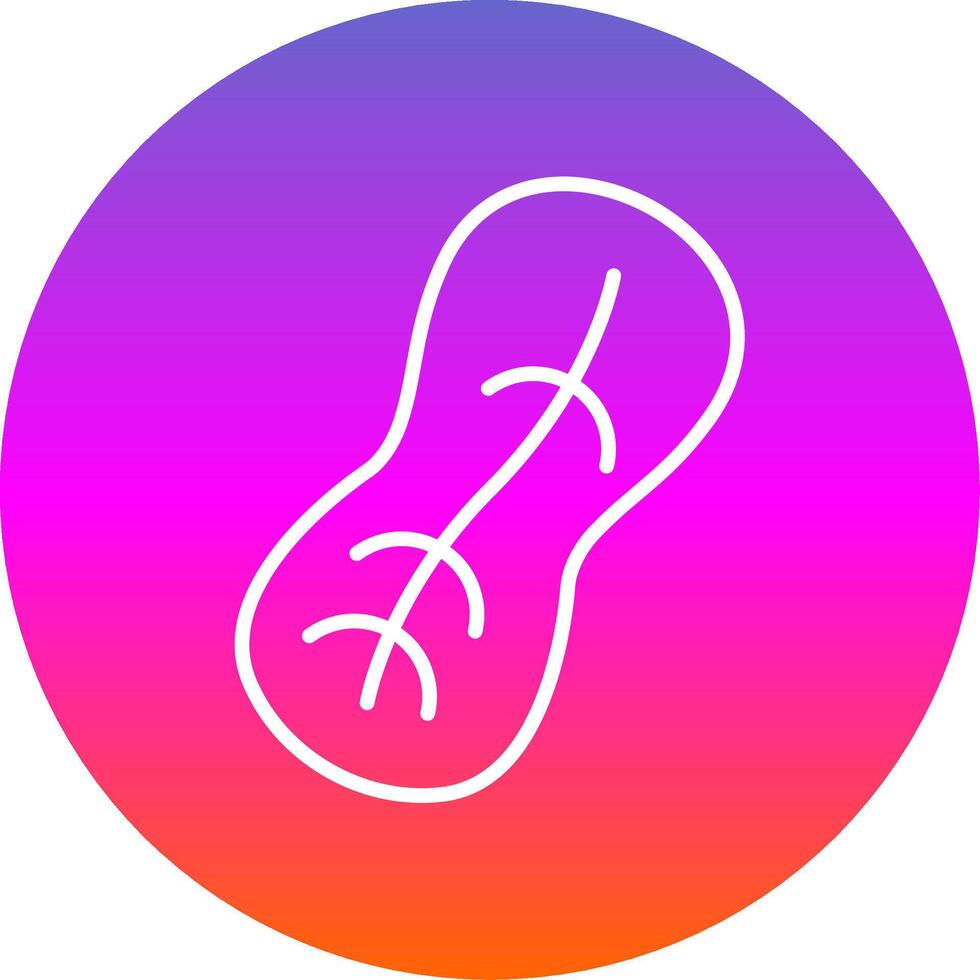 Peanut Line Gradient Circle Icon vector