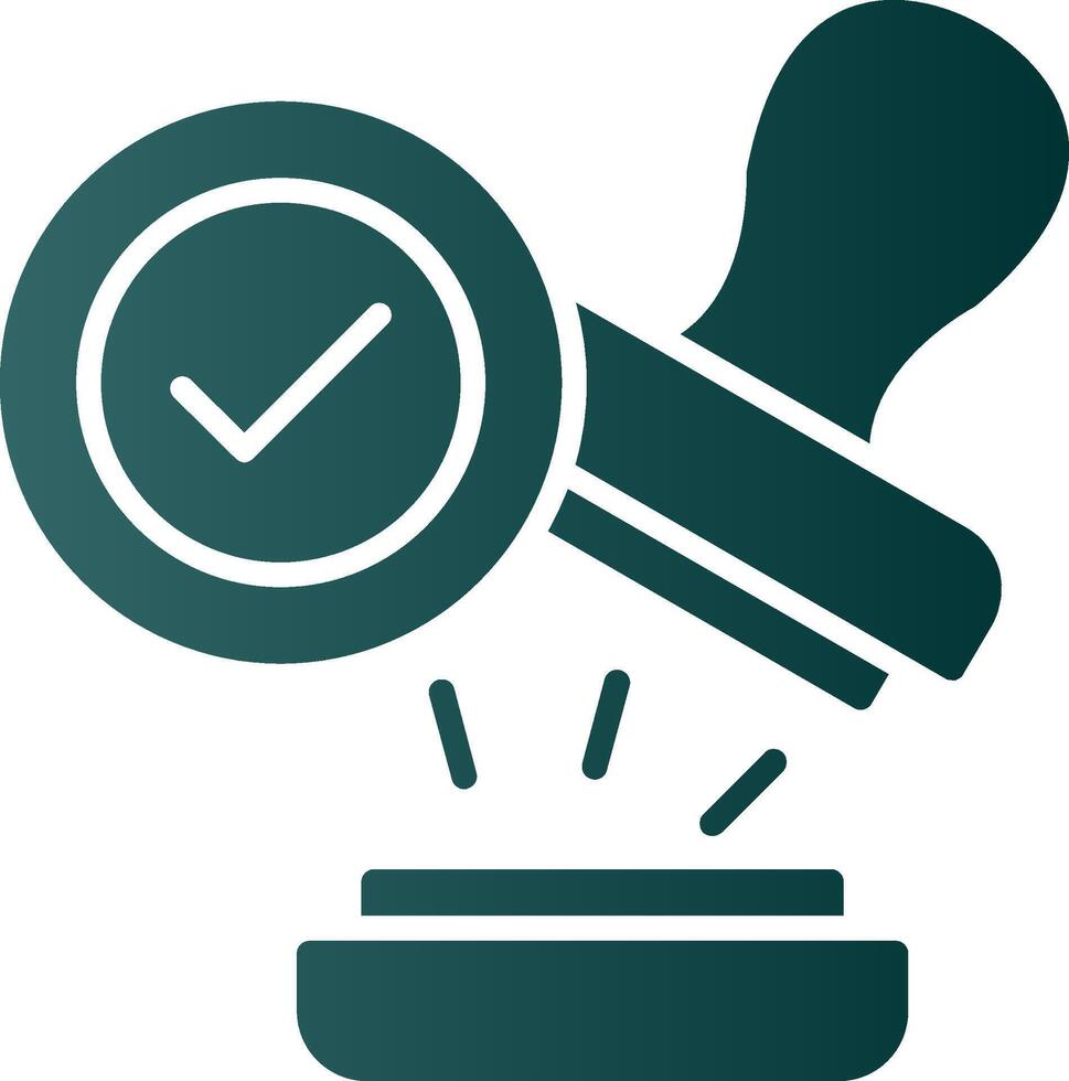 Stamp Glyph Gradient Icon vector